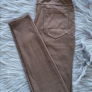 Brown Denim Leggings